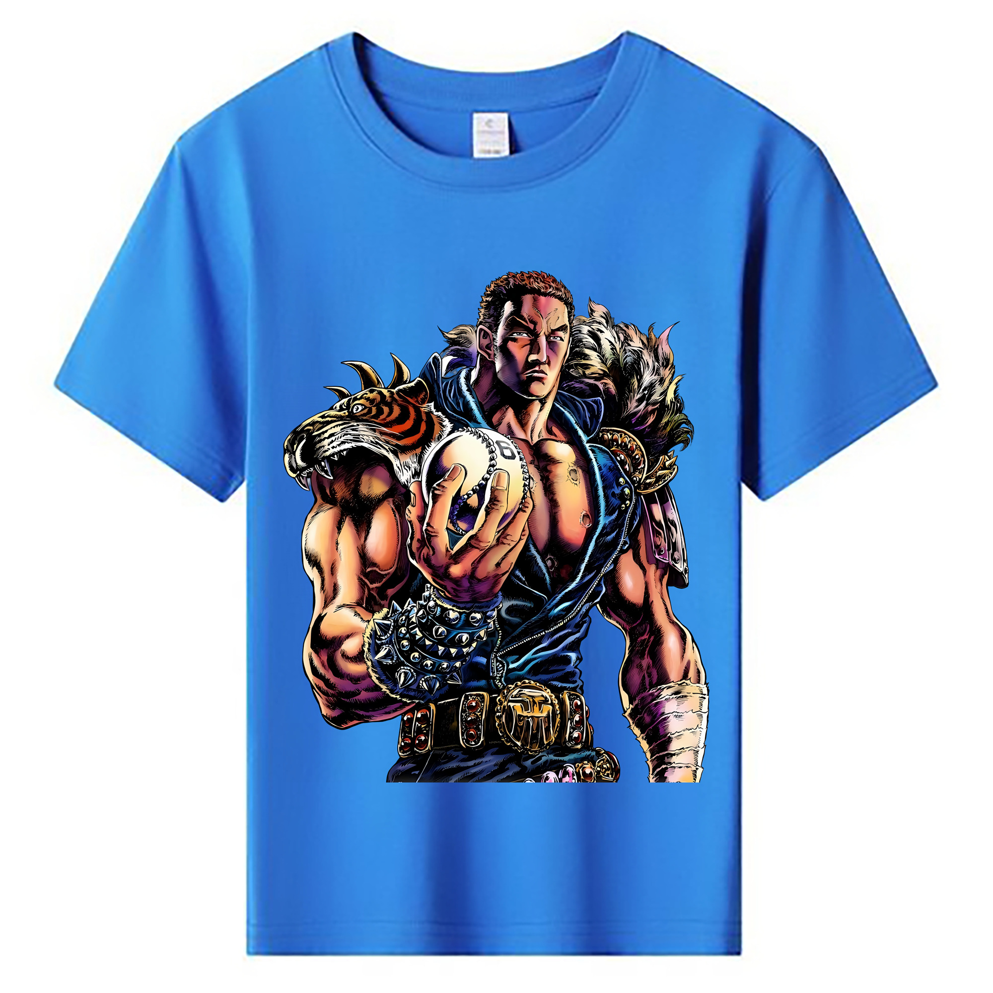 （画像用） 北斗の拳 Fist of the North Star 綿100％キッズTシャツ（フロントプリント）